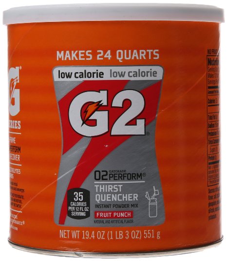 Gatorade Perform G2 02 Perform Thirst Quencher Instant Powder Fruit Punch Drink 19.4 Oz. (1 Each)