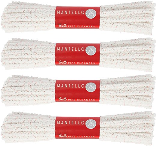 Mantello Pipe Cleaners Hard Bristle, 4 Bundles, 176 Count