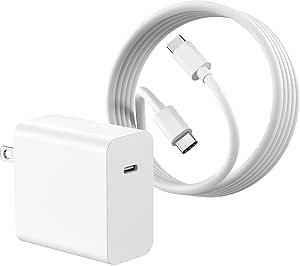 KIWI design 45W USB-C Super Fast Charger Compatible with Oculus/Meta Quest 3S/Quest 3/Quest 2/Pro/Pico 4, VR Adapter with 5FT USB-C Cable Fast Charging for Phones and Tablets