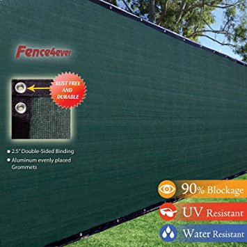 8'x50' 8ft Tall 3rd Gen Olive Green Fence Privacy Screen Windscreen Shade Cover Mesh Fabric (Aluminum Grommets) Home, Court, or Construction