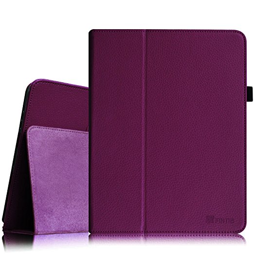 Fintie iPad 1 Folio Case - Slim Fit Vegan Leather Stand Cover with Stylus Holder for Apple iPad 1 1st Generation - Purple