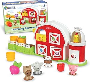 Learning Resources Peekaboo Learning Barnyard Playset - Toddler Learning Toys, Preschool Learning Activities for Boys and Girls, Farm Animal Toys for Ages 18  Months,Kids