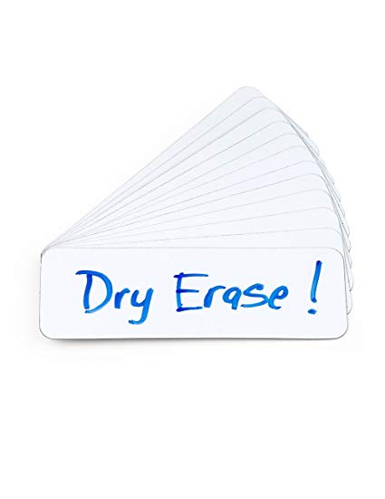 Dry Erase Magnetic Label 6" X 2": 12 Pcs Pack