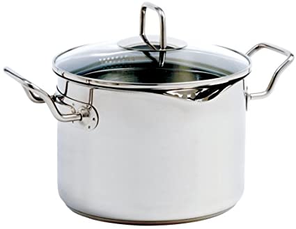 Norpro KRONA 7.5 Quart Vented Pot with Straining Lid, Stainless Steel