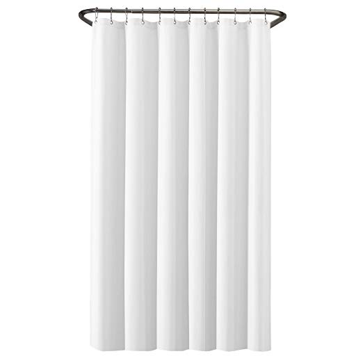 MAYTEX Waterproof Fabric Shower Curtain or Liner, 70" x 72" White