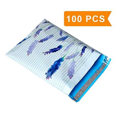 10x13 Purple Lavender Designer Poly Mailers Shipping Envelopes Boutique Custom Bags with Self-Adhesive, Waterproof and Tear - proof Postal Bags (100 PCS)