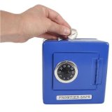 Metal Safe with Inserting Coins Hole BLUE