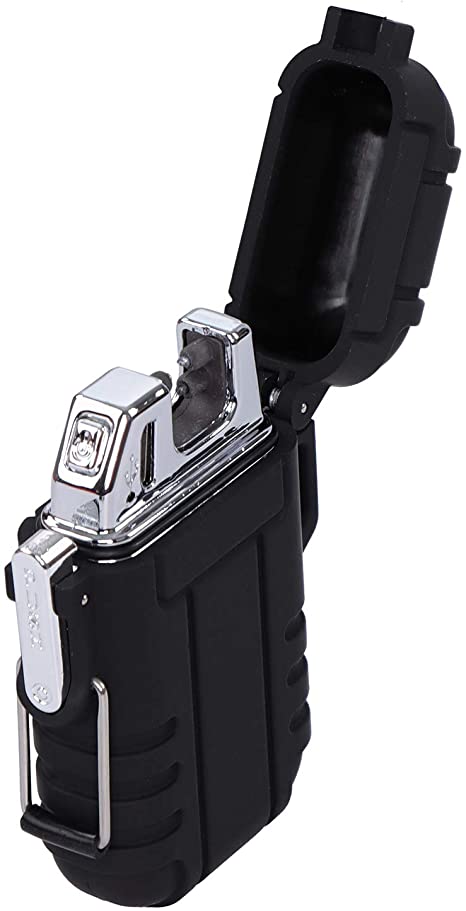 SDS Electric Lighter Rechargeable USB Arc Lighter - Dual Arc Plasma Lighter Flameless Windproof for Outdoor Lighters Use