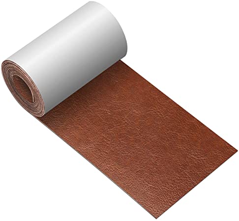Leather Repair Tape 3X60 inch Patch Leather Adhesive for Sofas, Car Seats, Handbags, Jackets,First Aid Patch (Amber)