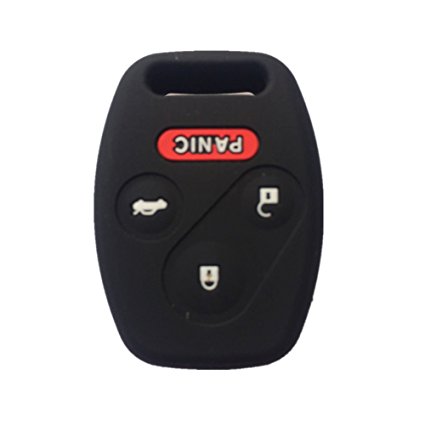 Black Silicone Rubber Keyless Entry Remote Key Fob Case Skin Cover Protector for Honda 3 1 Buttons