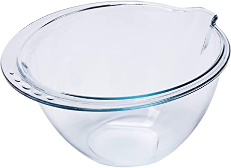 Pyrex Prep & Bake Expert Bowl - Glass Mixing Bowl - High Heat Resistance Borosilicate Glass - 29.4 x 28.1 x 15.2 cm, 4 litres