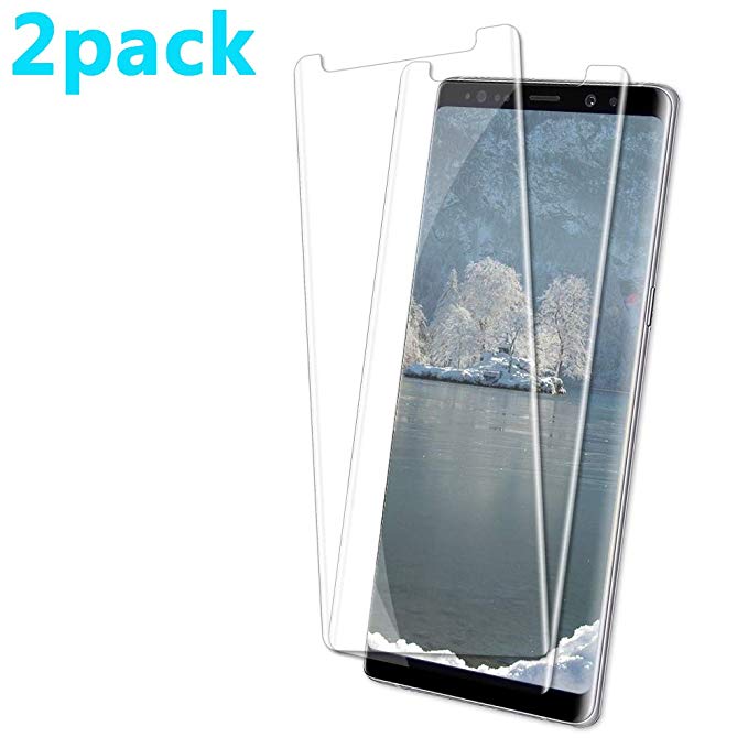 [2 Pack]Samsung Galaxy Note 8 Screen Protector Tempered Glass Film[Case Friendly][Anti-Bubble][3D Curved][3d Coverage][9H Hardness][HD Clear]Tempered Glass Screen Protector for Galaxy Note8