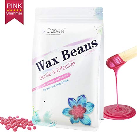 Hard Wax Beans for Waxing - Painless Wax Beads Depilatory for Wax Warmer Kit - Stripless Brazilian Bikini for Women and Men (1lb, Red,Rose)