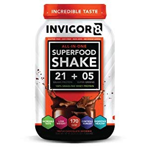 INVIGOR8 - Nutritional Shake & Organic Superfood (Triple Chocolate Brownie)Net Wt. 645g by BRL