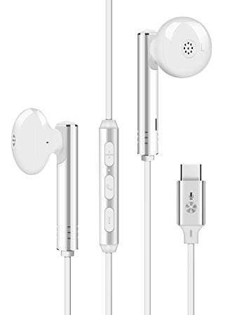 MAS CARNEY USB Type C Headphones Karaoke Earphones Hi-Fi Digital Stereo Earbuds with mic for Google Samsung Huawei Honor Alcatel Moto MacBook iPad