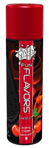 Wet Fun Flavors 4 In 1 Warming Water Based Lubricant, Popping Cherry, 4.1 Ounce