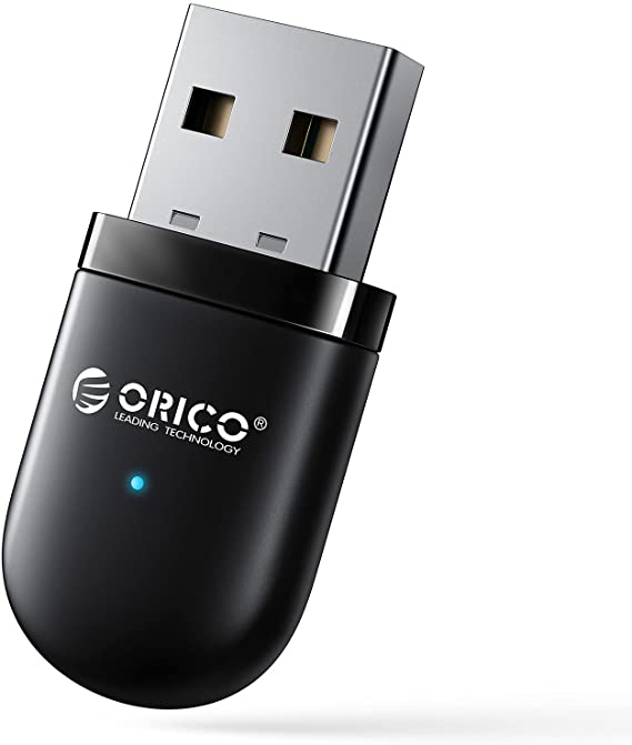 Bluetooth USB Adapter, ORICO USB Bluetooth Adapter Stick Dongle V 5.0 EDR for PC, Switch, PS4, PS4 Pro - up to 10m Range - Plug & Play No Driver Required - Black