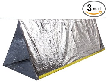 "Family Pack" Wealers 2 Person Emergency Survival Cold Weather Thermal Reflective Shelter Tent {Pack of 3}