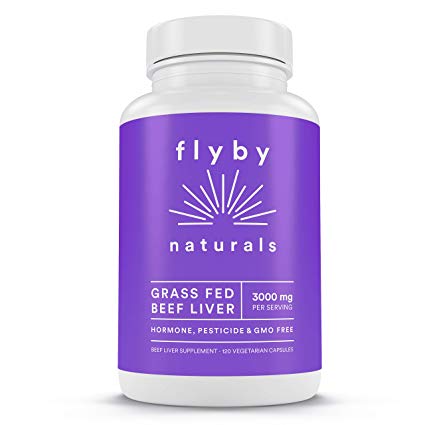 Grass Fed Beef Liver (120 Capsules - 3000 mg) | Iron, Vitamin A, Amino Acids, Protein, B12 for Energy & Healthy Skin | Argentine Raised Cows & NO Hormones, Antiobiotics, Chemicals, GMOs | Flyby