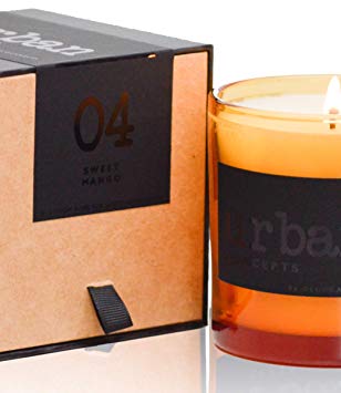 DECOCANDLES Urban Concepts Bliss- Sweet Mango - Highly Scented Candle - Long Lasting - Hand Poured in The USA - Signature Scent for The Spa at The Conrad Miami, FL - 9 Oz.