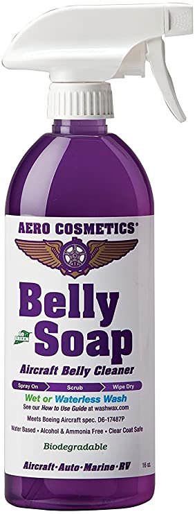 Aero Cosmetics Aircraft Belly Cleaner Super Degreaser, Hydraulic Fluid Remover, Tire Soap, Tire Cleaner, Engine Cleaner, Exhaust Soot Remover