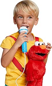 Singing Machine Karaoke Plush Sesame Street Toys (Abby Elmo Plush Toy) - Adjustable Carrying Straps - Sing-Along Built-in Real Working Microphone & Speaker with Record & Playback Function