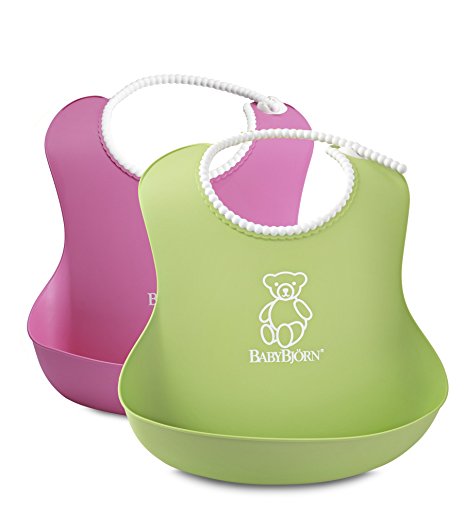 BabyBjorn Soft Bib 2-Pack (Pink/Green)