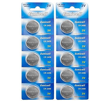 10 X CR2450 2450 CR Lithium Coin Cell Button Batteries Battery