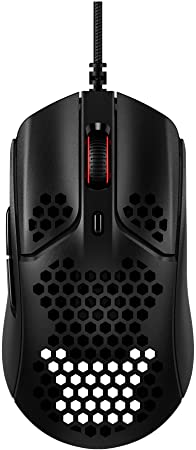 HyperX Pulsefire Haste – Gaming Mouse, Ultra-Lightweight, 59g, Honeycomb Shell, Hex Design, Hyperflex USB Cable, Up to 16000 DPI, 6 Programmable Buttons