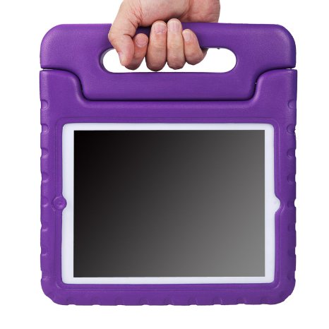 NEWSTYLE Apple iPad 2 3 4 Shockproof Case Light Weight Kids Case Super Protection Cover Handle Stand Case For Kids Children For Apple iPad 4, iPad 3 & iPad 2 2nd 3rd 4th Generation (Purple)