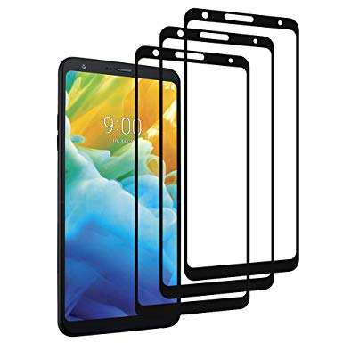 [3-Pack]LALLEY Compatible with LG Stylo 4 Screen Protector, Full Coverage Tempered Glass Screen Protector Edge to Edge Protection Film