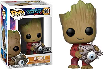 Funko Pop Guardians of the Galaxy: Groot with Cyber Eye Collectible Figure, Multicolor