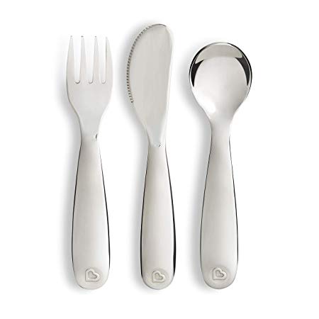 Munchkin Stainless Steel Toddler Fork, Knife and Spoon Set