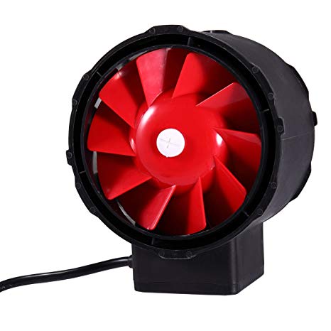 JAXPETY 4" Inch 188CFM Inline Ventilation Duct Fan for Exhaust and Intake Through 4" Air Ducts