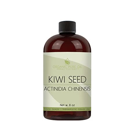 Kiwi Seed Oil - 8 oz - 100% Pure, All Natural, Cold Pressed, Unrefined, Premium Therapeutic Grade Kiwi Oil Perfect for Hair, Skin, Scalp, Body Care Moisturizer