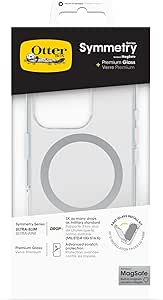 OtterBox Drop Protection Bundle for iPhone 16 Pro; Symmetry Series Clear MagSafe Case 3x Tested to Military Standard and Premium Glass Screen Protector, Clear