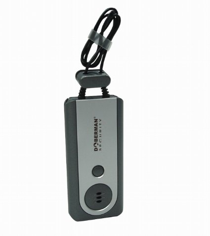 DOBERMAN SECURITY Hanging Alarm Works on Virtually ANYTHING - Vibration-Triggered Alarm Works Anywhere, Perfect for Home or Travel / Hotel - Loud 100dB Alarm Protects You from Break In - Portable, Compact, & Lightweight - Perfect for Home, Office, Hotel Rooms, Dorm Rooms, Camp Sites, RVs - With Flashlight Built-in - Model SE-0203