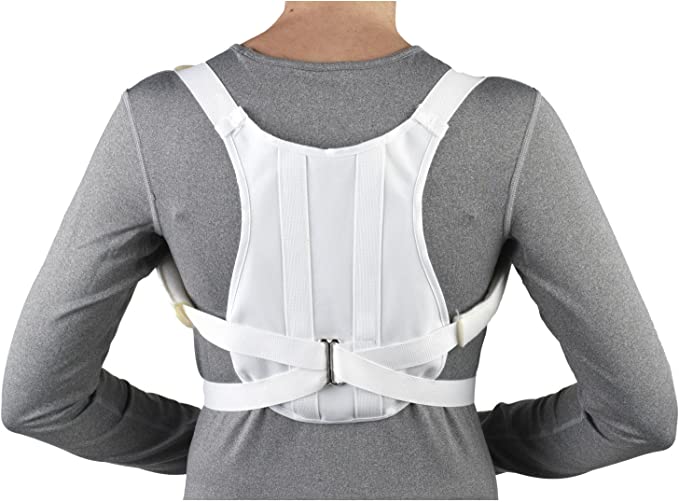 CHAMPION Shoulder Brace Posture Support, White, Medium