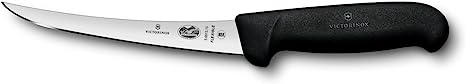 Victorinox Fibrox Pro 6-inch Curved Boning Knife with Flexible Blade, Black