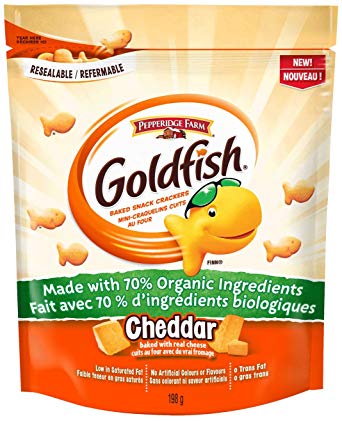 Pepperidge Farm Goldfish 70% Organic Cheddar Crackers, 198g