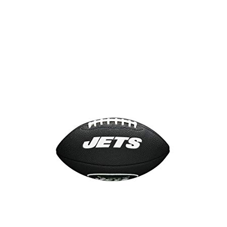 Wilson Sporting Goods NFL New York Jets Team Logo Football, Black, Mini Size