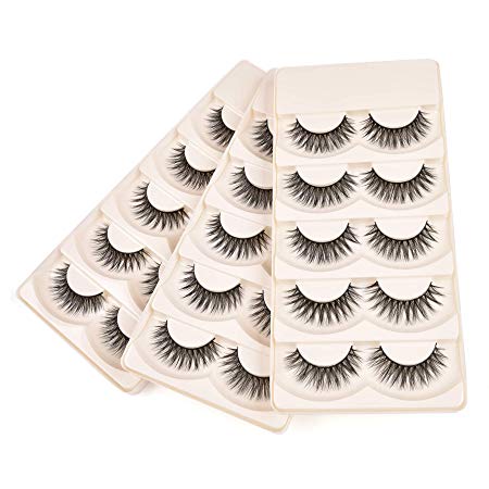 Wleec Beauty Silk Eyelashes Handmade False Eyelash Pack Crisscross Lashes #S/F30 (15 Pairs/3 Pack)