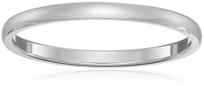 Classic Fit Platinum Plain Wedding Band, 2mm