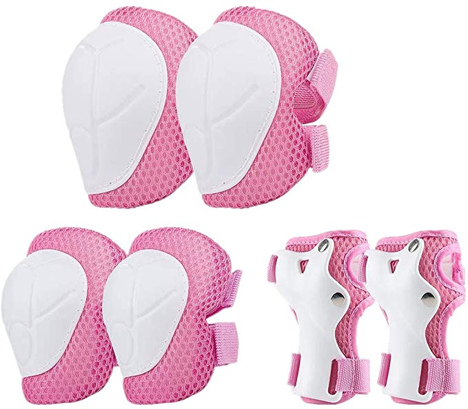 Kids Protective Gear,Knee Pads Elbow Pads Wrist Guards 3 in 1 Set for Inline Roller Skating Biking Cycling Sports Safe Guard