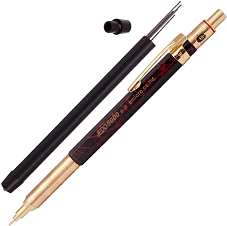 Emicro Jedo 5000-0.5 mm Mechanical Pencil Marble Pattern (Marble Red)
