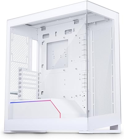 Phanteks NV5 (PH-NV523TG_DMW01) Showcase Mid-Tower Chassis, High Airflow Performance, Integrated D/A-RGB Lighting, Seamless Tempered Glass Design, 8 Fan Positions, White