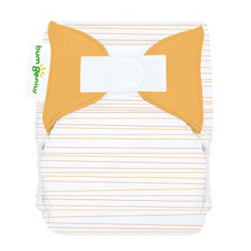 bumGenius All-In-One Newborn Cloth Diaper - Fits Babies 6 to 12 Pounds (Neutral Stripe)