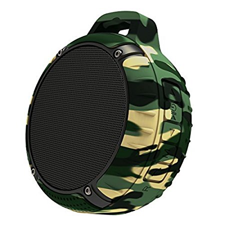 IGIDIA Waterproof Wireless Bluetooth Speaker. Rugged Shockproof and Outdoor/Shower/Portable Speaker.5W Speaker/TF-card/Mic/Hands-Free Speakerphone(Camouflage)