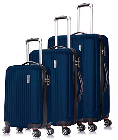 TravelCross Berkeley Classic Luggage Lightweight Spinner Set - Dark Blue, 3 piece (20''/ 24''/ 28'')