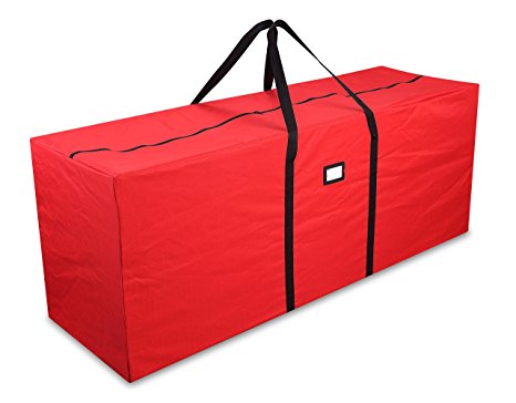 Primode Holiday Tree Storage Bag, Heavy Duty Storage Container, 25" Height X 20" Wide X 65" Long (Red)
